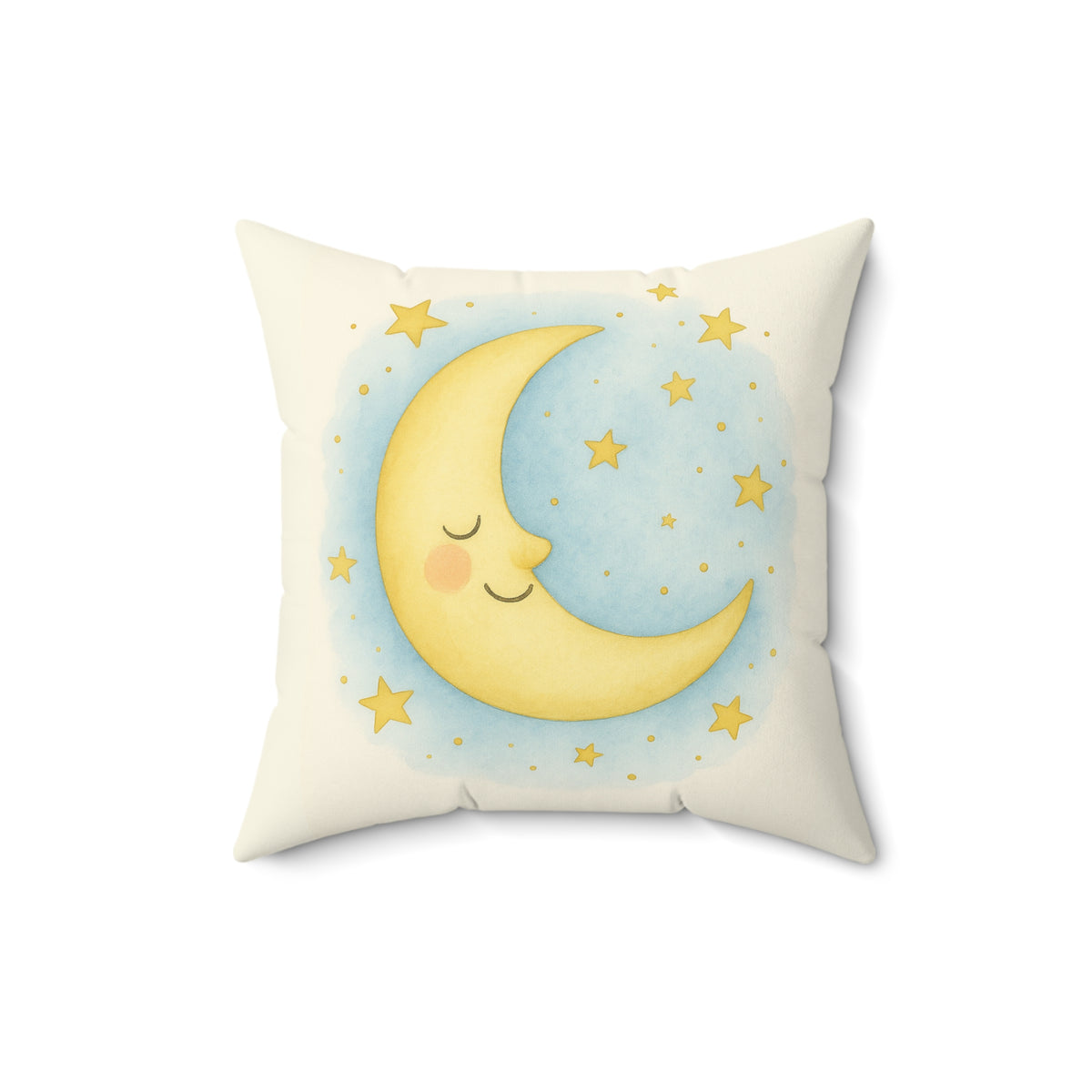 Almohada decorativa Teddy y Luna Durmiente — Cojín para la habitación del bebé