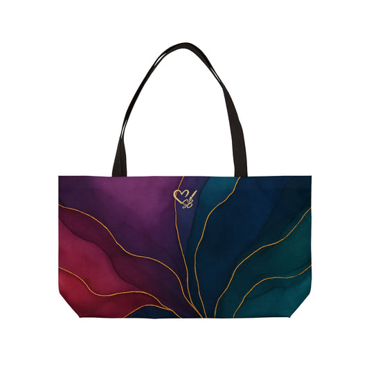 Tyler-2025 Artisan Luxe Collection-Bolsa de viaje Weekend — Detalle floral dorado