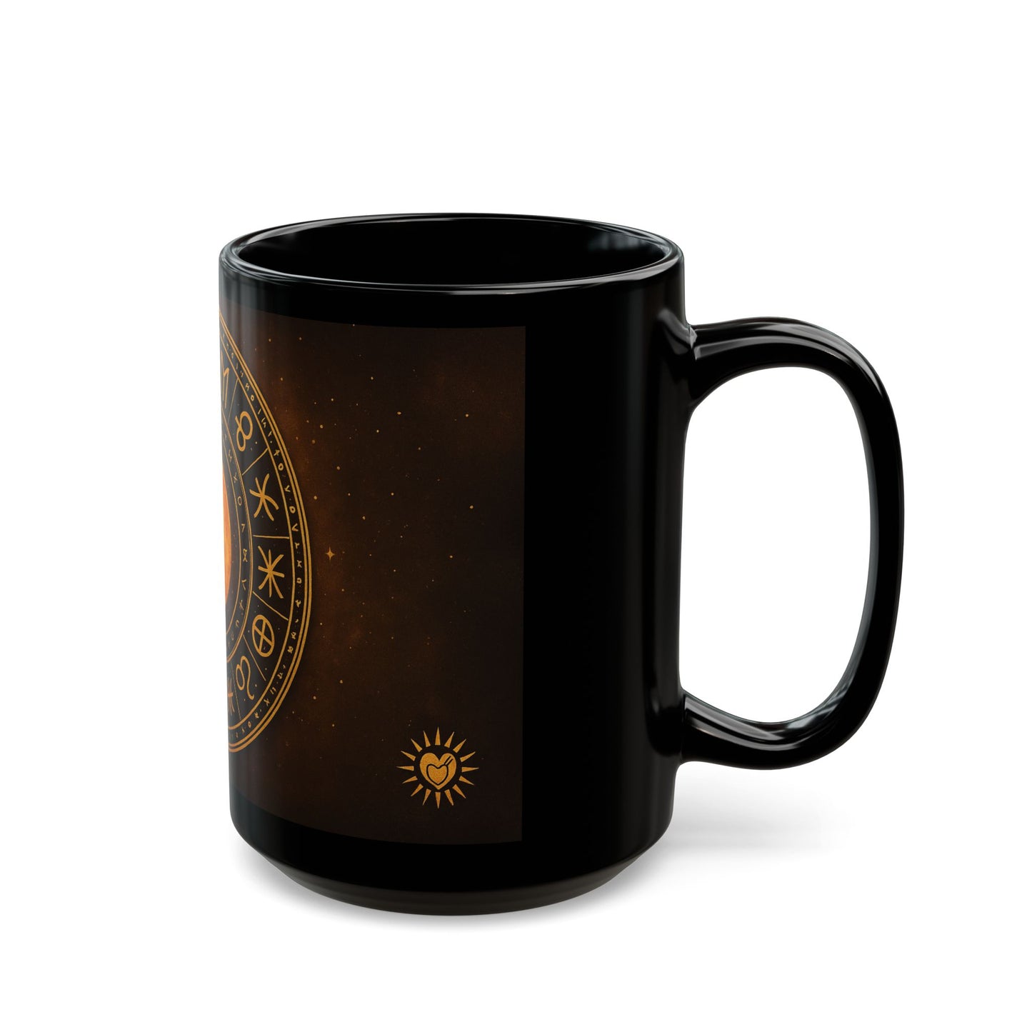 Eclipse solarTaza negra — Taza de café con símbolos del zodiaco (11 oz y 15 oz)