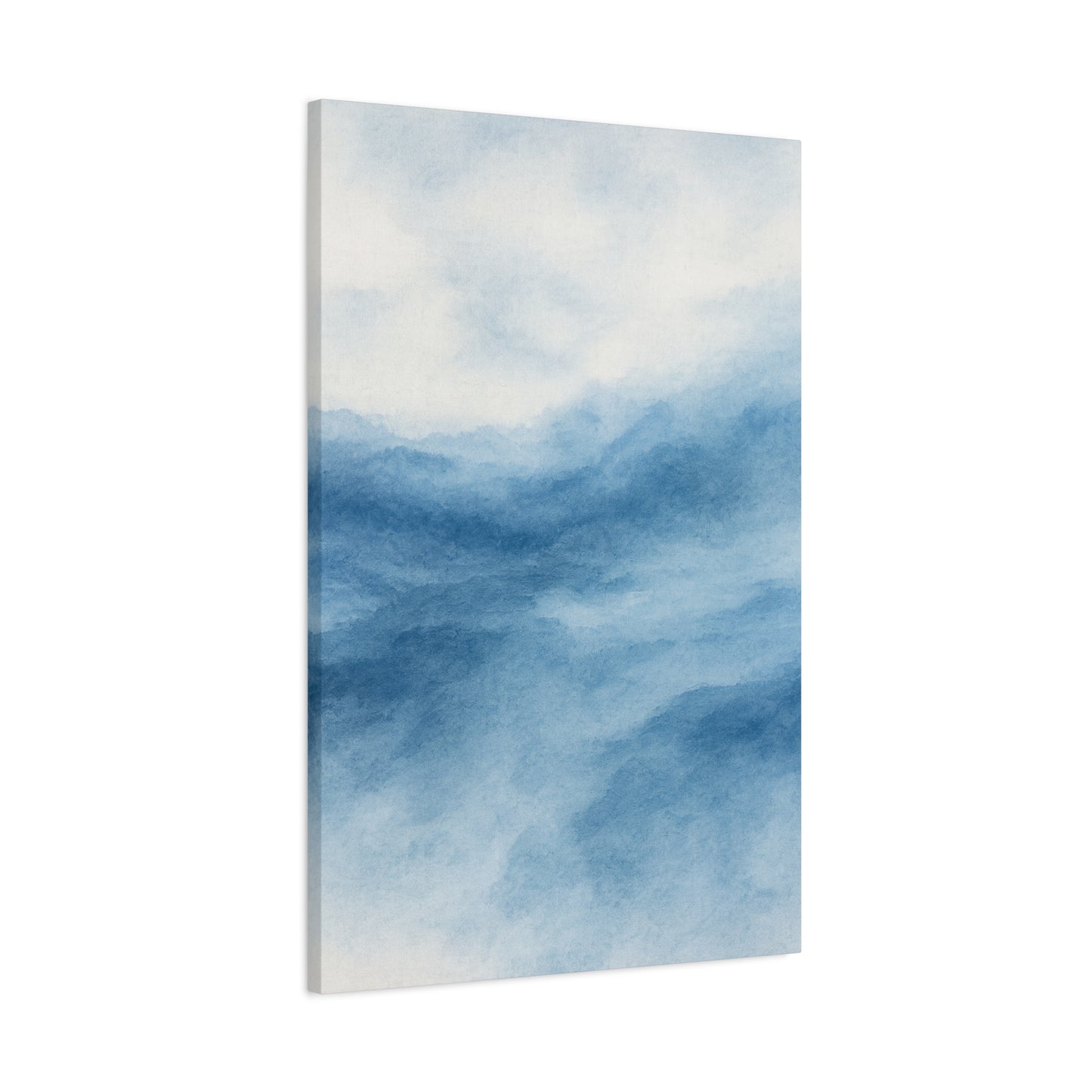 Lienzo Impreso "Océano de Acuarela Azul" 1 - Arte de Pared Estirado Mate