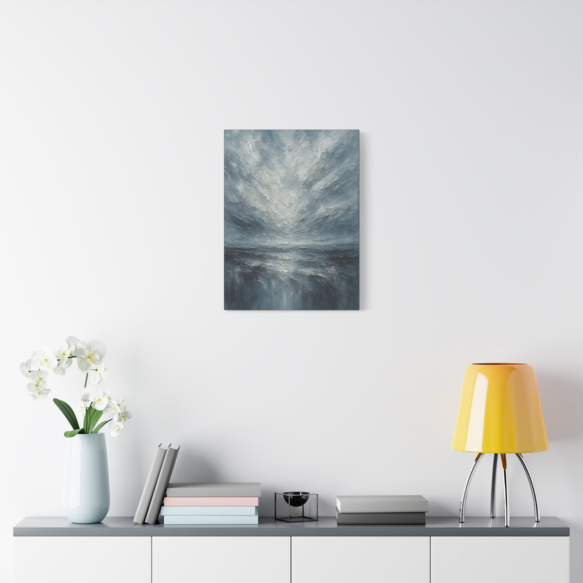 Ártico tormentoso - Colección de paisajes abstractos - Lienzo de bellas artes