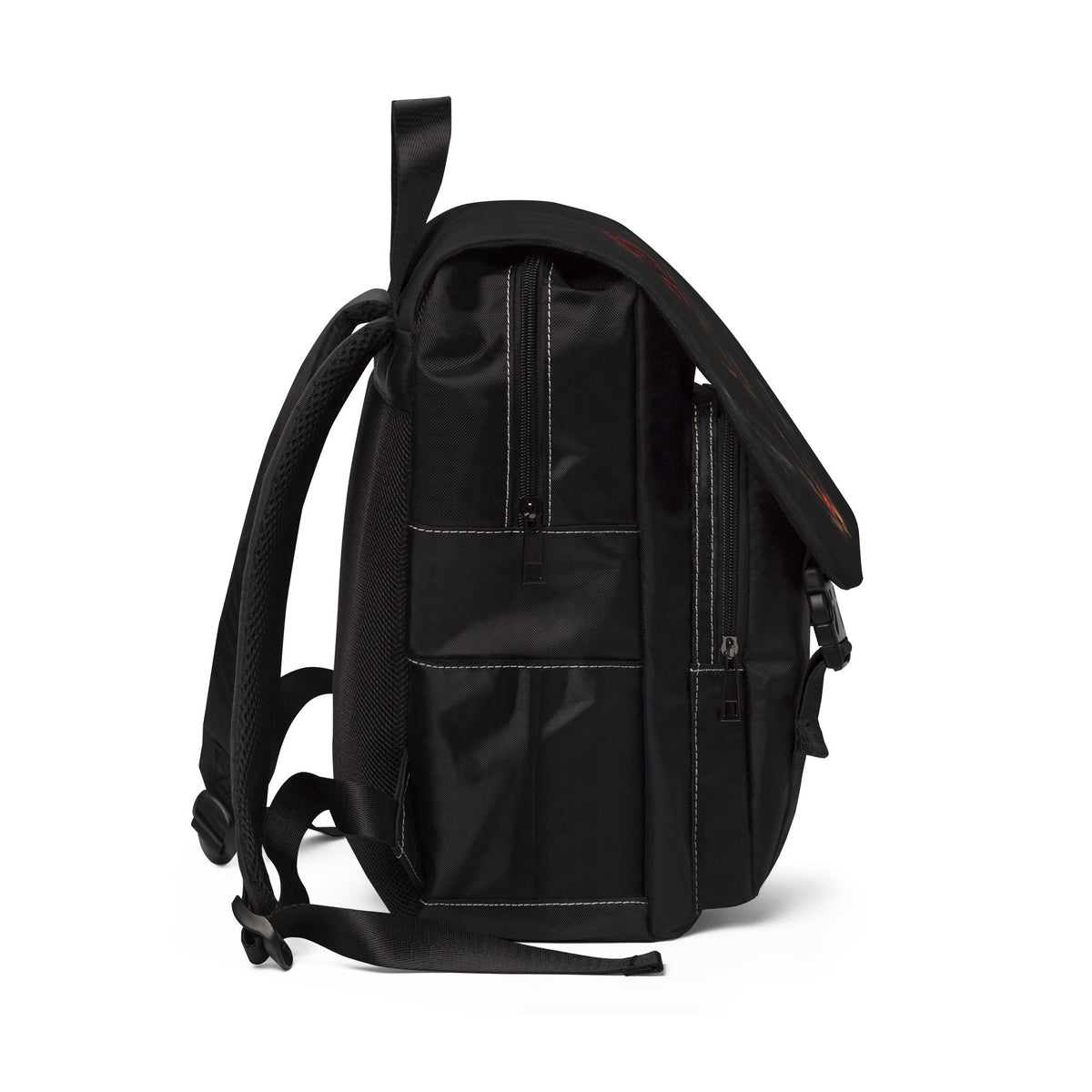 Eternal Bloom-Gothic Red Rose Sketch Backpack – Dark Romantic Casual Shoulder Bag