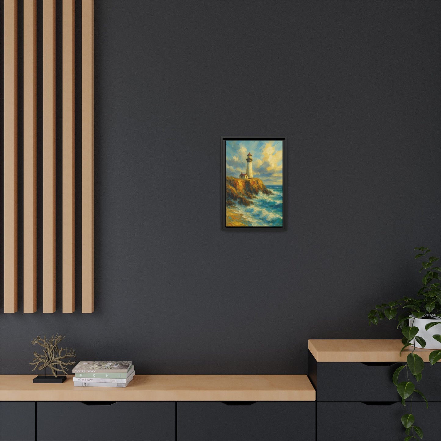 Lighthouse-Coastal Harmony Colldection-Framed Matte Canvas Print