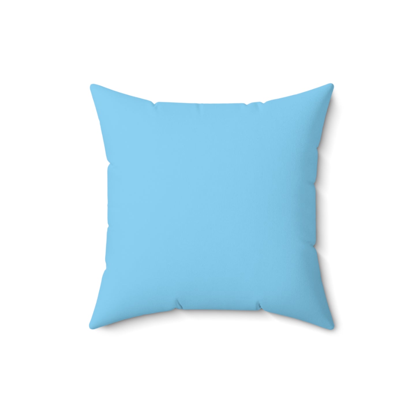 Teddy and Moon -Blue Pillow — Cute Nursery Faux Suede Square Pillow