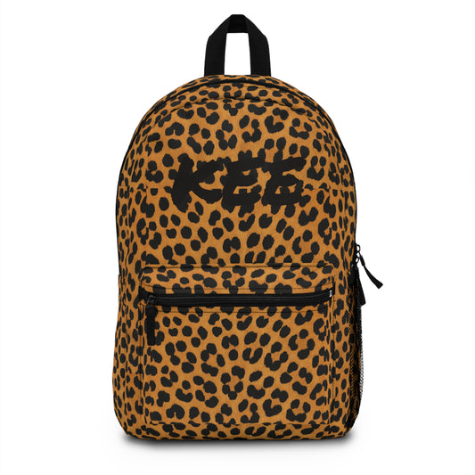 Leopard Print Backpack — Vintage Safari Chic School & Travel Bag