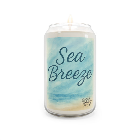 Soulful Brush Scented Soy Candles —  3 inviting Aromas. Scented 13.75oz Jar (Romantic Gift)
