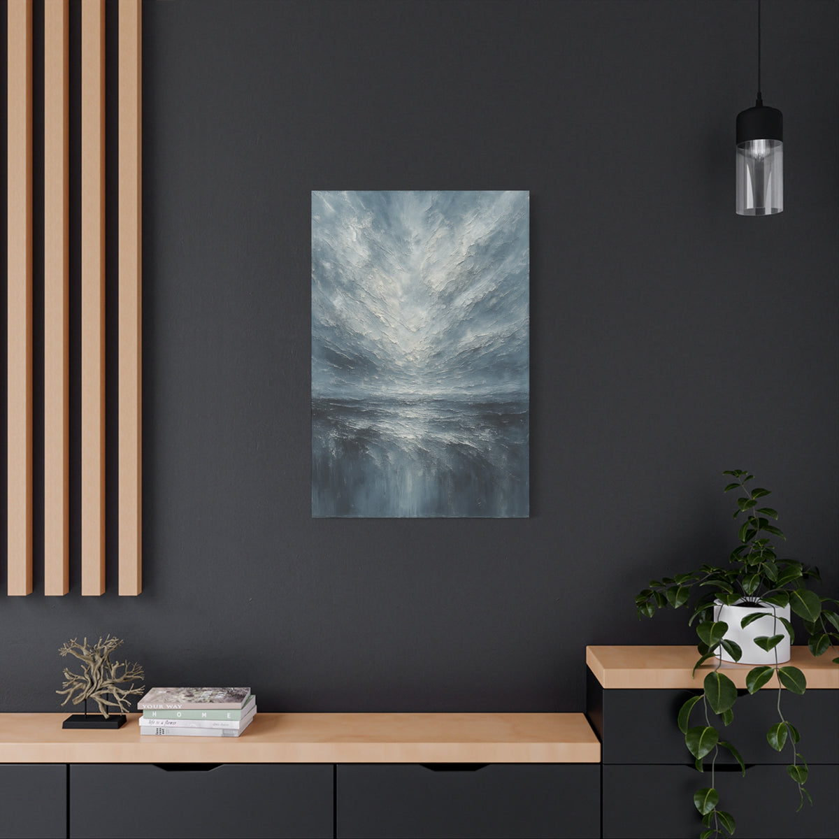 Ártico tormentoso - Colección de paisajes abstractos - Lienzo de bellas artes