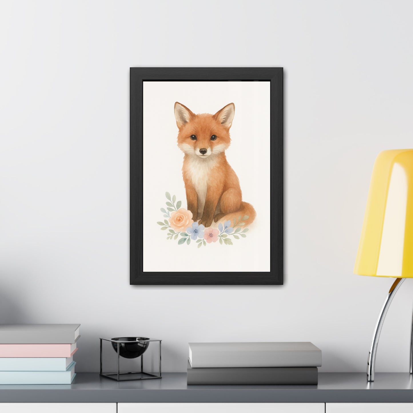 Póster enmarcado estilo campestre "Amigos del Bosque - Zorro"