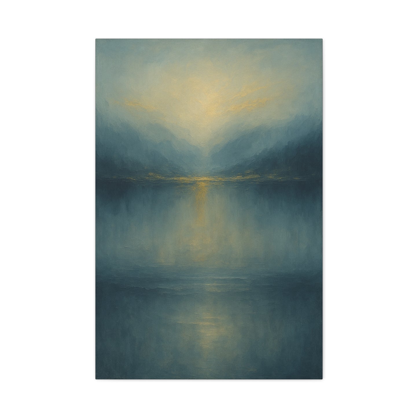 Misty Blue 3 -  Abstract landscape Collection -Fine Art Canvas Print