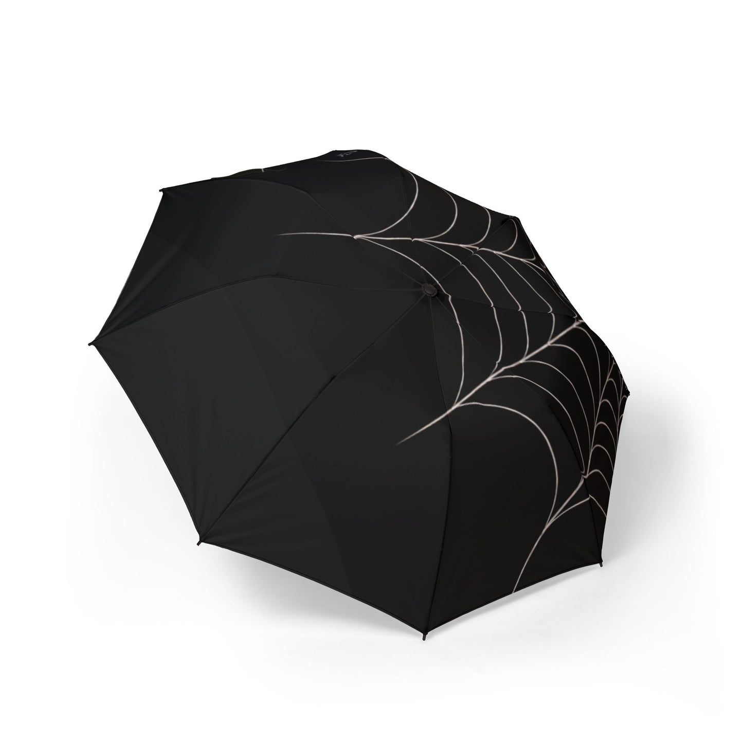 Drift-Spiderweb Foldable Umbrella — Compact Semi‑Automatic Rain Umbrella with Gothic Web Design