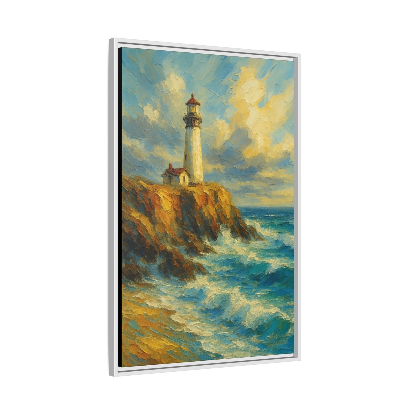 Lighthouse-Coastal Harmony Colldection-Framed Matte Canvas Print