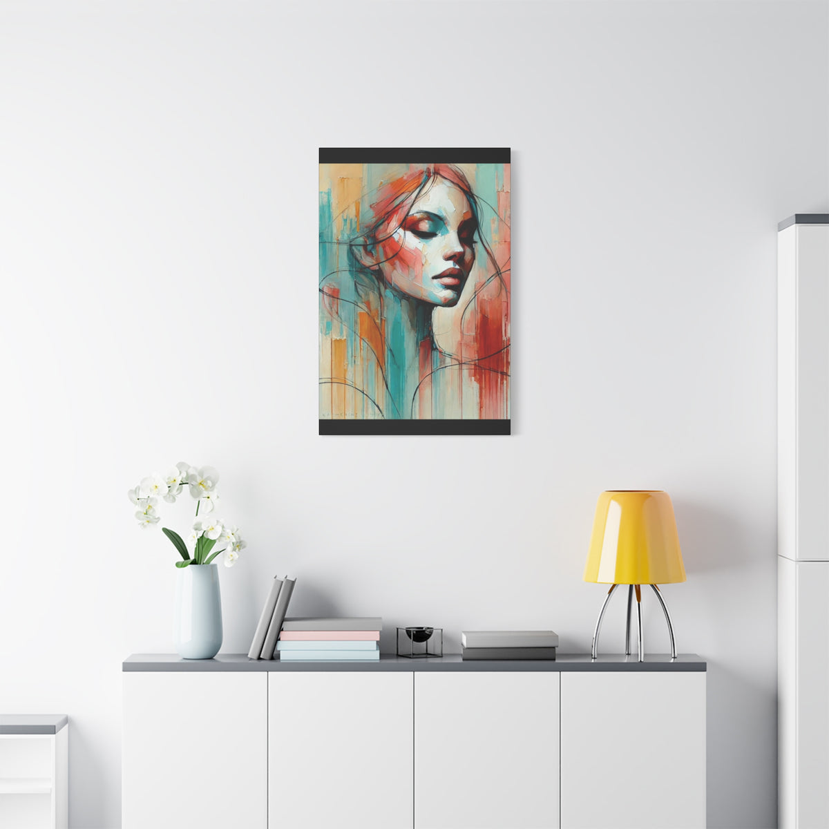Serenity - Lienzo de Arte - Estampado Abstracto Femenino - Obra de Arte Relajante y Moderna