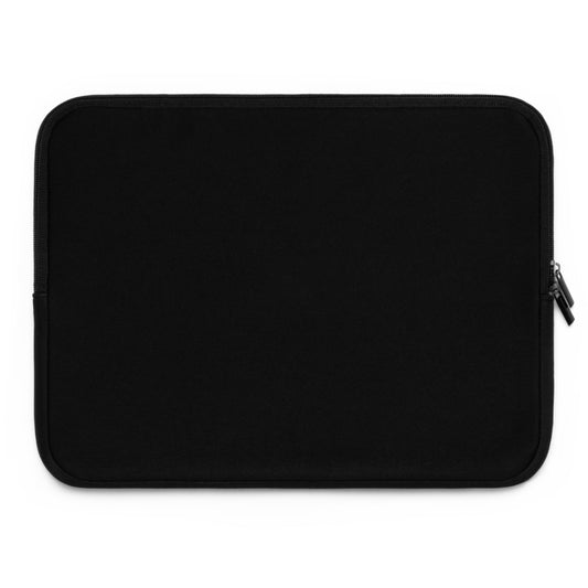 Abstract Sunset Swirl Laptop Sleeve — Colorful Watercolor Design with Gold Line Accent