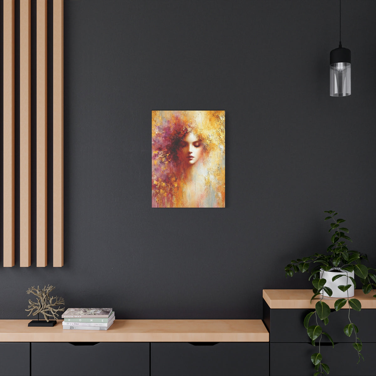 Disuélvete en la Luz — Impresión en Lienzo de Arte Fino — Impresión Abstracta Femenina — Obra de Arte Relajante y Moderna