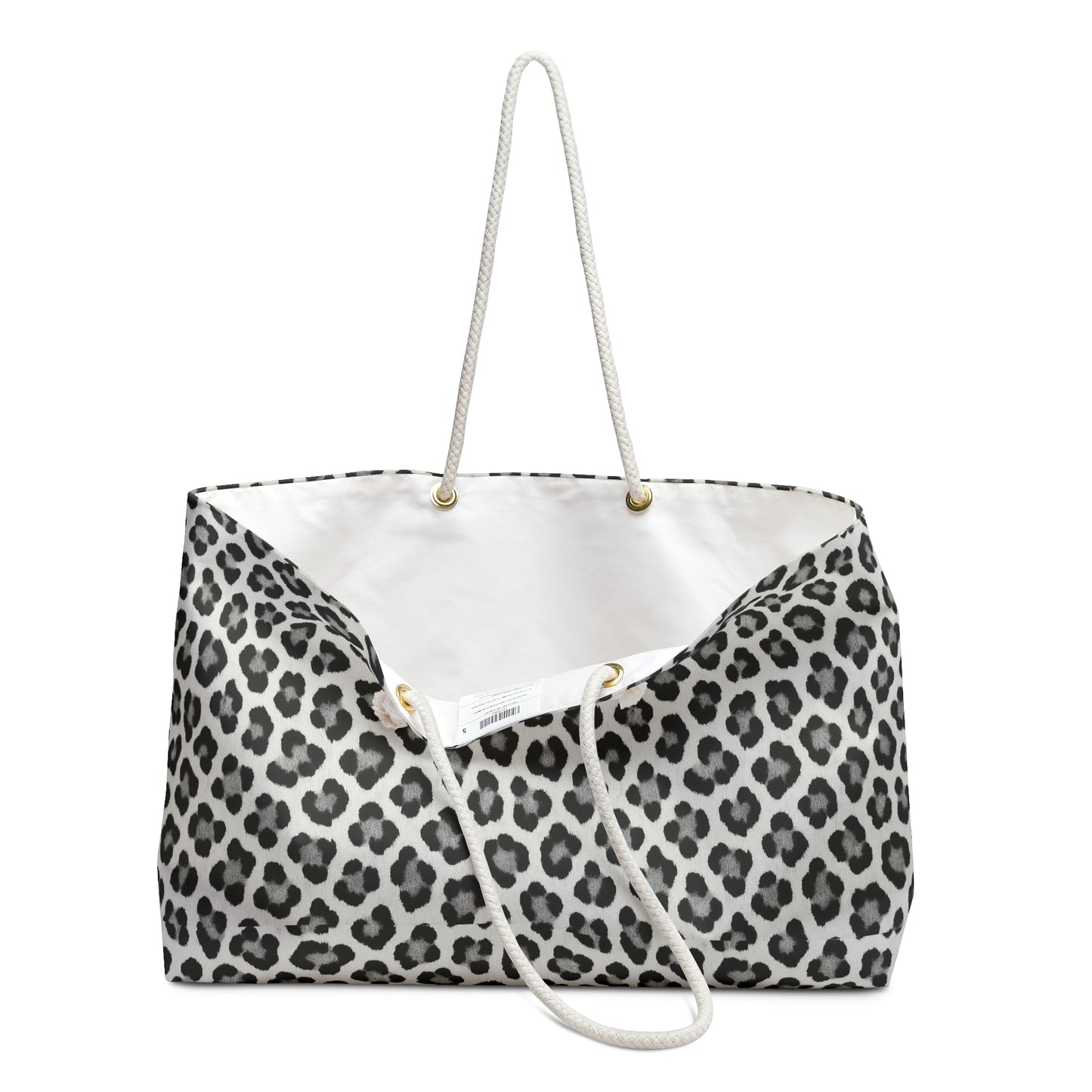 Bolsa de viaje tipo Weekender con estampado de leopardo de las nieves – Bolso de viaje elegante con estampado animal