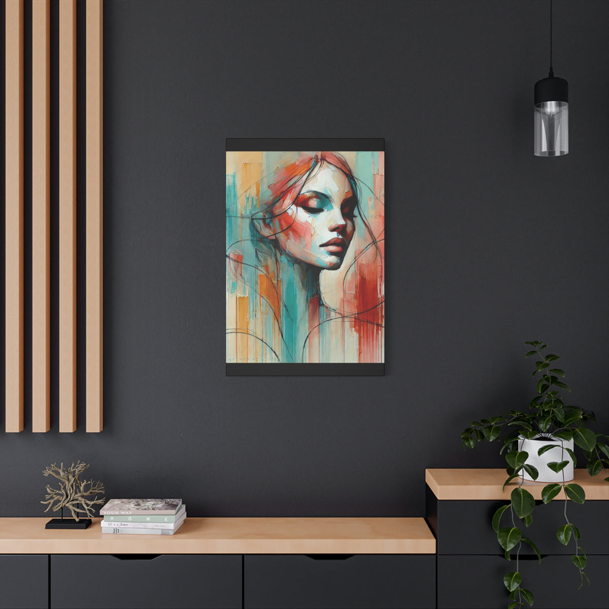 Serenity - Lienzo de Arte - Estampado Abstracto Femenino - Obra de Arte Relajante y Moderna