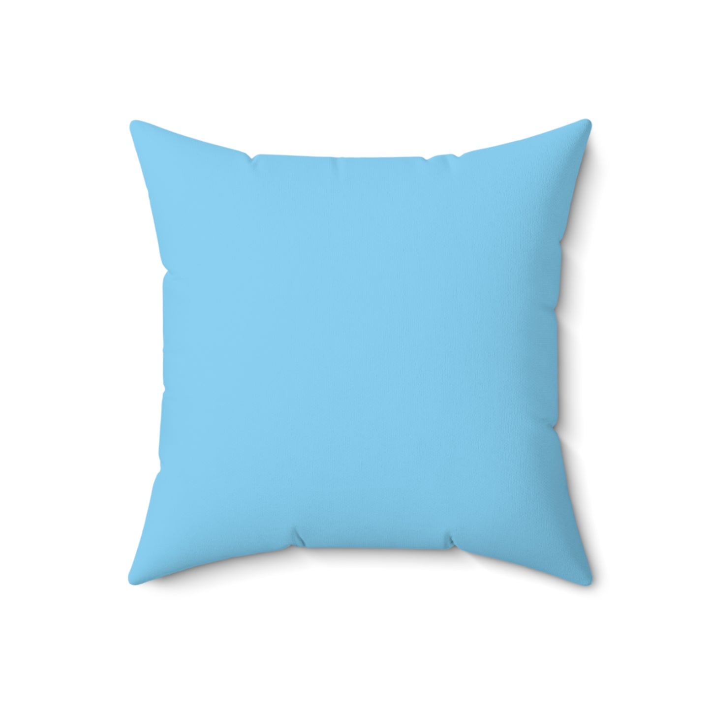 Teddy and Moon -Blue Pillow — Cute Nursery Faux Suede Square Pillow