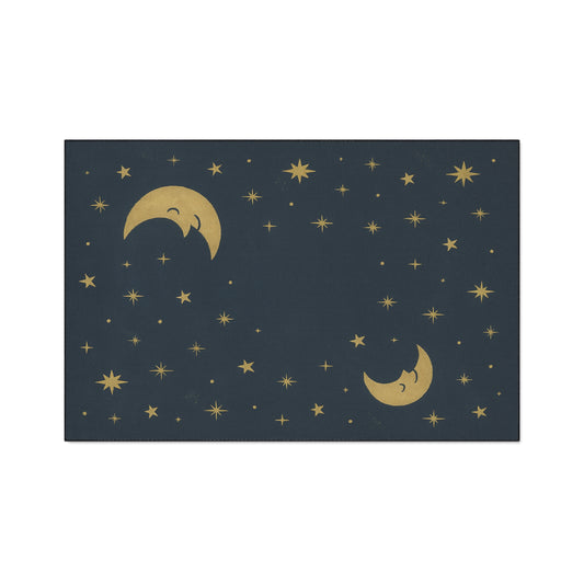 To the Moon & Stars Heavy Duty Floor Mat — Night Sky Doormat for Entryway, Bedroom, or Nursery
