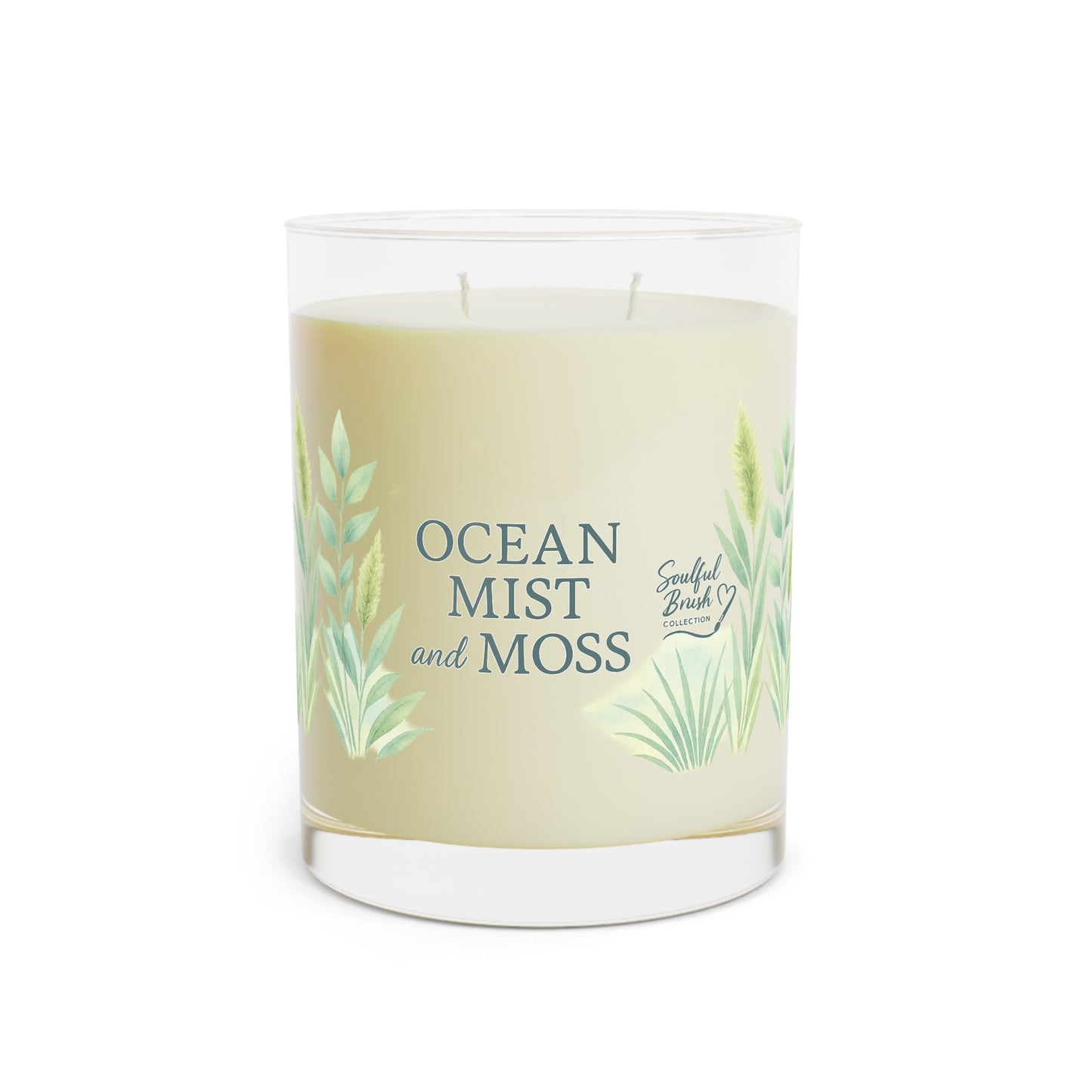 Colección de Velas Aromáticas - Vaso Completo de 11oz - Higo de Té Blanco, Musgo Rocío Marino, Menta Lavanda y Salvia
