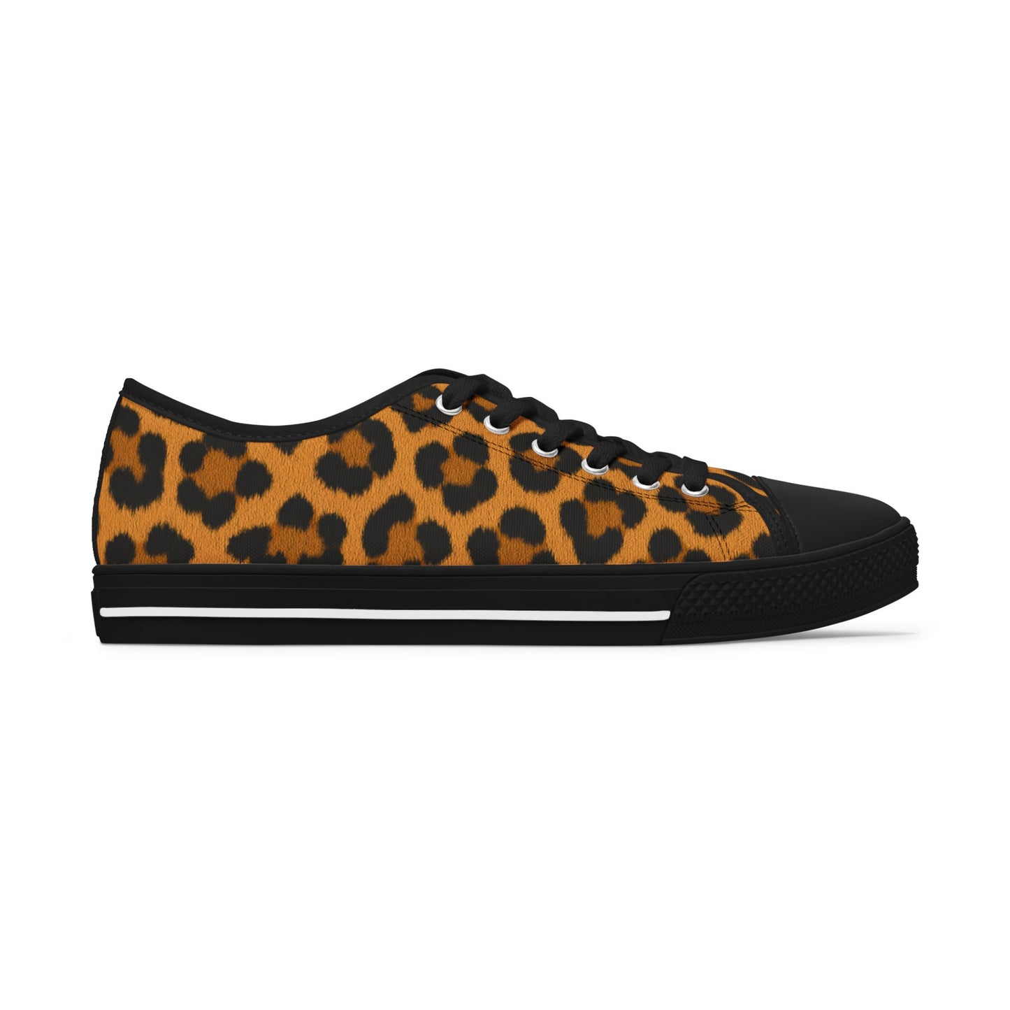 Zapatillas bajas de mujer con estampado de leopardo - Zapatos casuales de lona con estampado animal