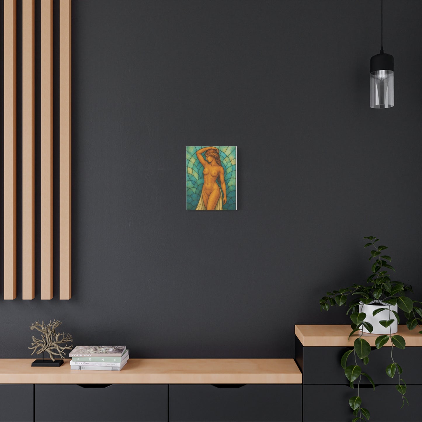 Stretched Canvas Art – Vibrant Figurative Design for Home Décor
