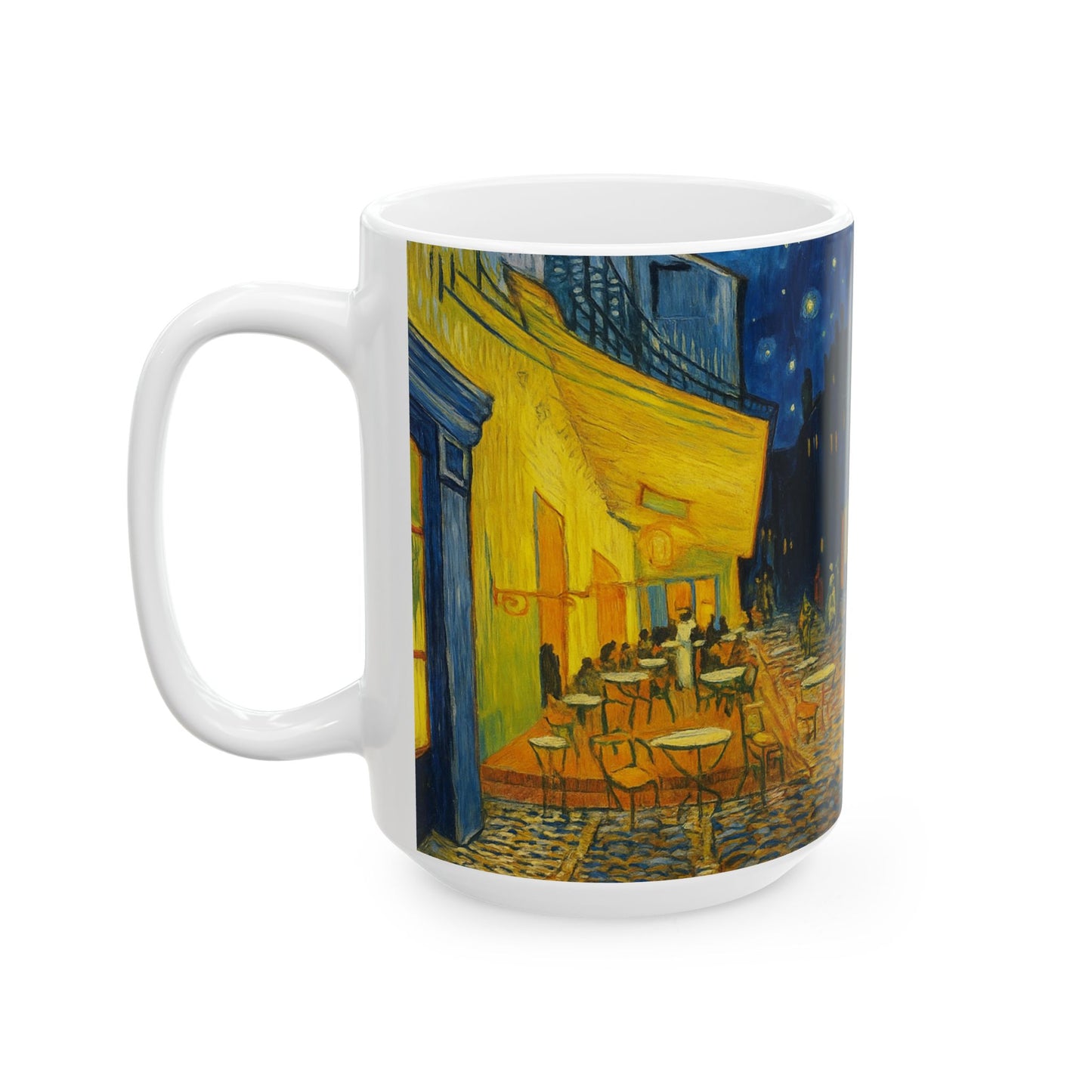 Taza de Cerámica Van Gogh Paisaje 4 - Ecos de los Maestros - Taza de Café Prado Sereno y Cielo (325 ml, 444 ml)