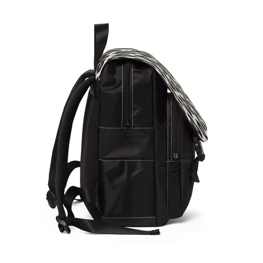 Mochila de lona con estampado de leopardo de las nieves – Mochila casual de hombro para el día a día