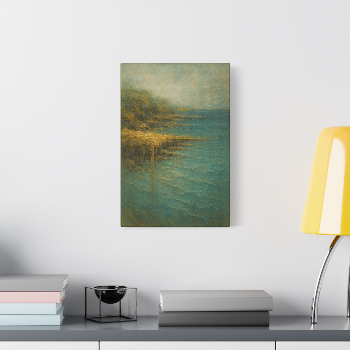 Acantilado Gold Coast-Colección abstracta costera-Lienzo de arte fino