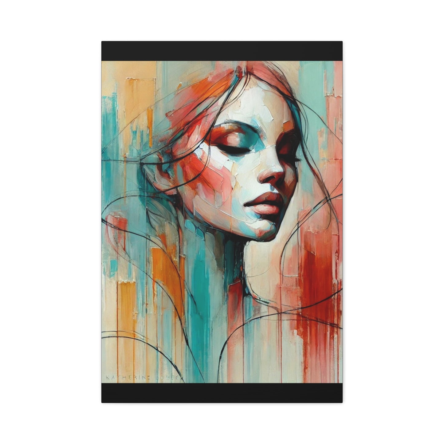 Serenity-Fine Art Canvas Print - Female Abstract Print - Calming and Modern Artwork