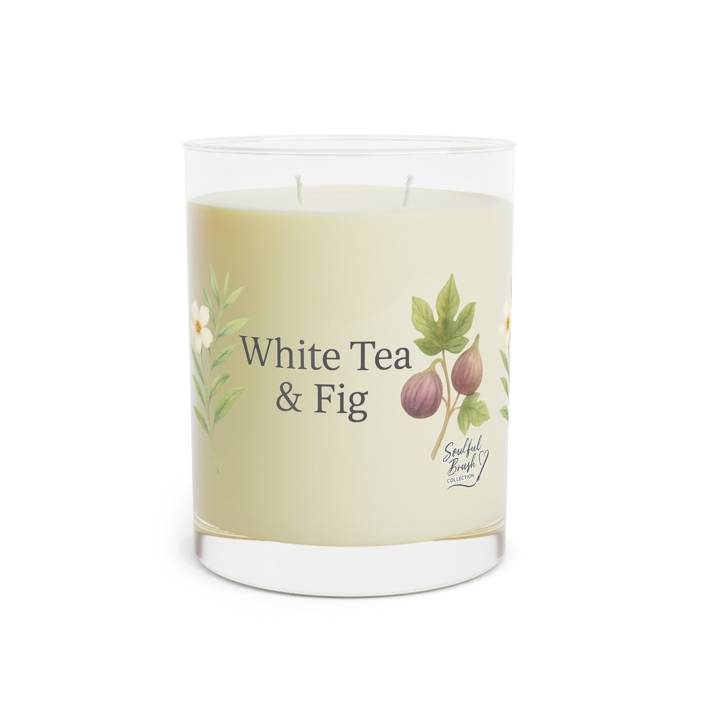 Colección de Velas Aromáticas - Vaso Completo de 11oz - Higo de Té Blanco, Musgo Rocío Marino, Menta Lavanda y Salvia