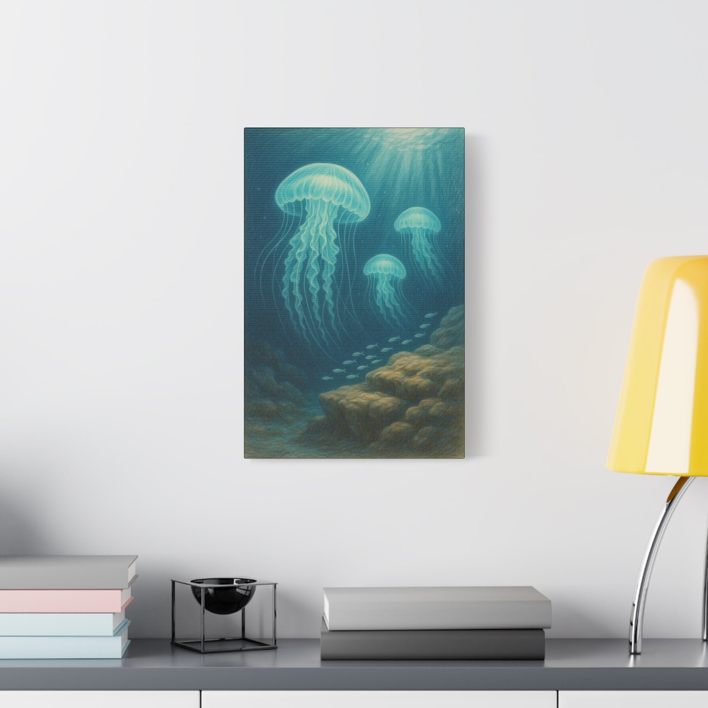 Jellyfish Ocean Canvas Print – Stretched Matte Wall Art