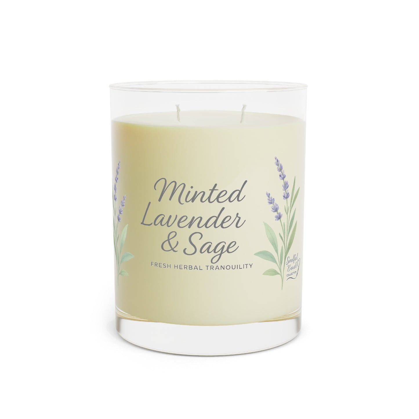 Colección de Velas Aromáticas - Vaso Completo de 11oz - Higo de Té Blanco, Musgo Rocío Marino, Menta Lavanda y Salvia