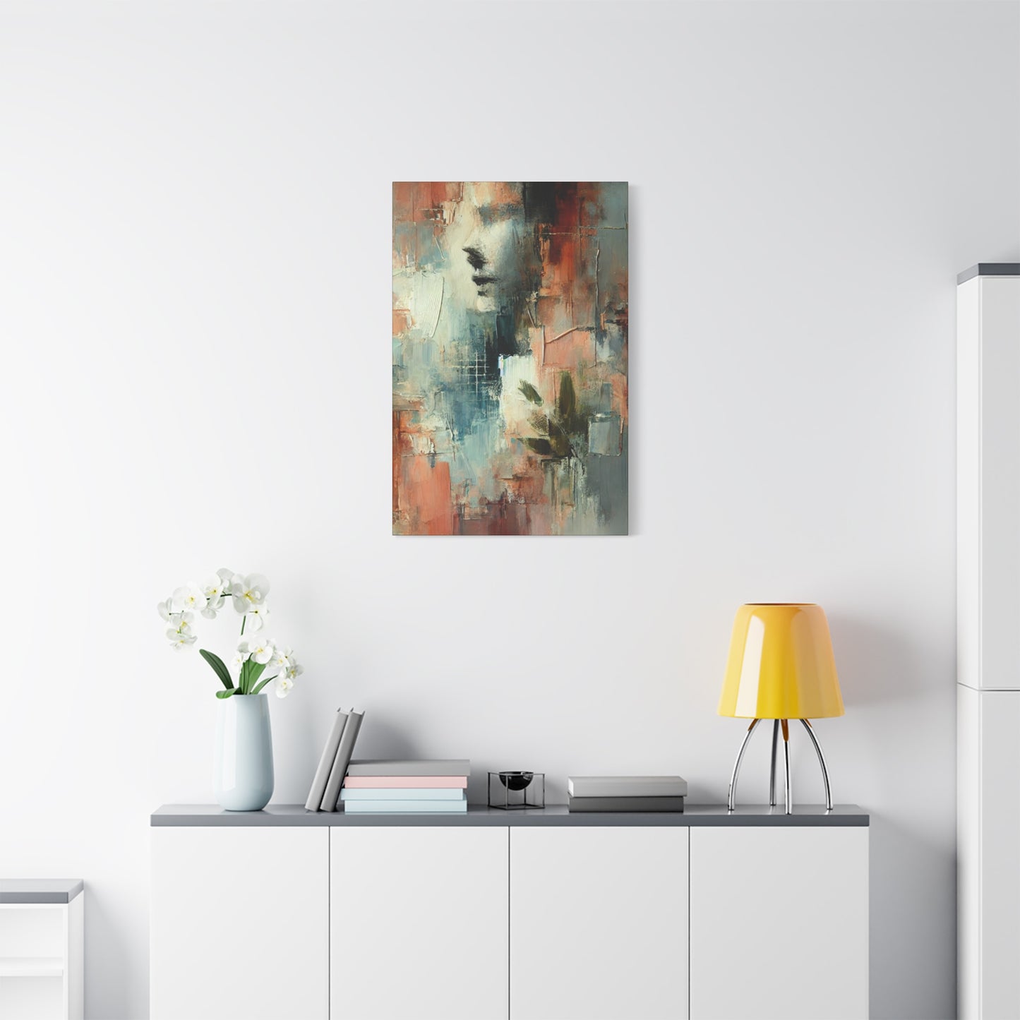 Whispers of Stillness -Fine Art Canvas Print - Female Abstract Print - Calming and Modern Artwork