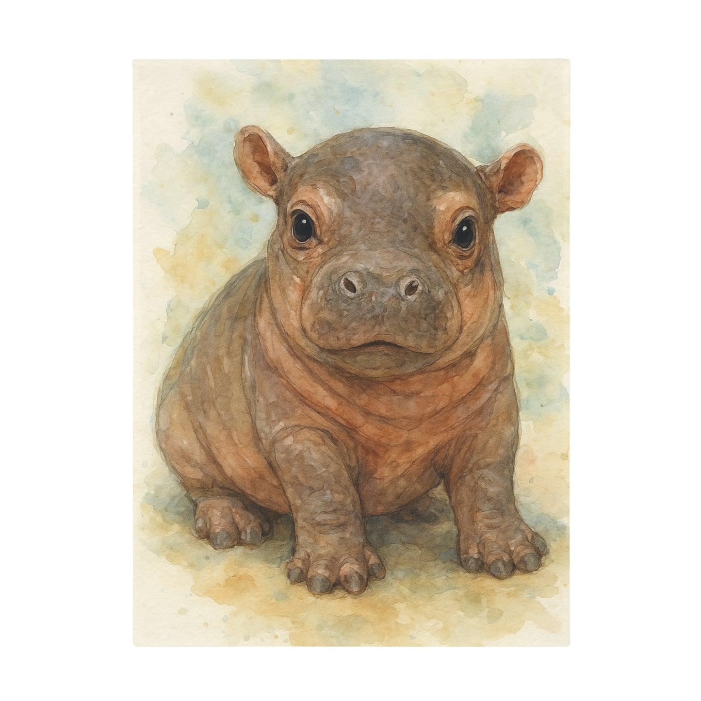 Baby Hippo-Savanah Collection-Plush Blanket
