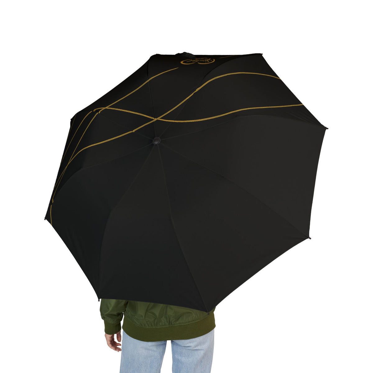Lola- 2025 Artisain Collection-Foldable Umbrella — Semi-Automatic Black Umbrella