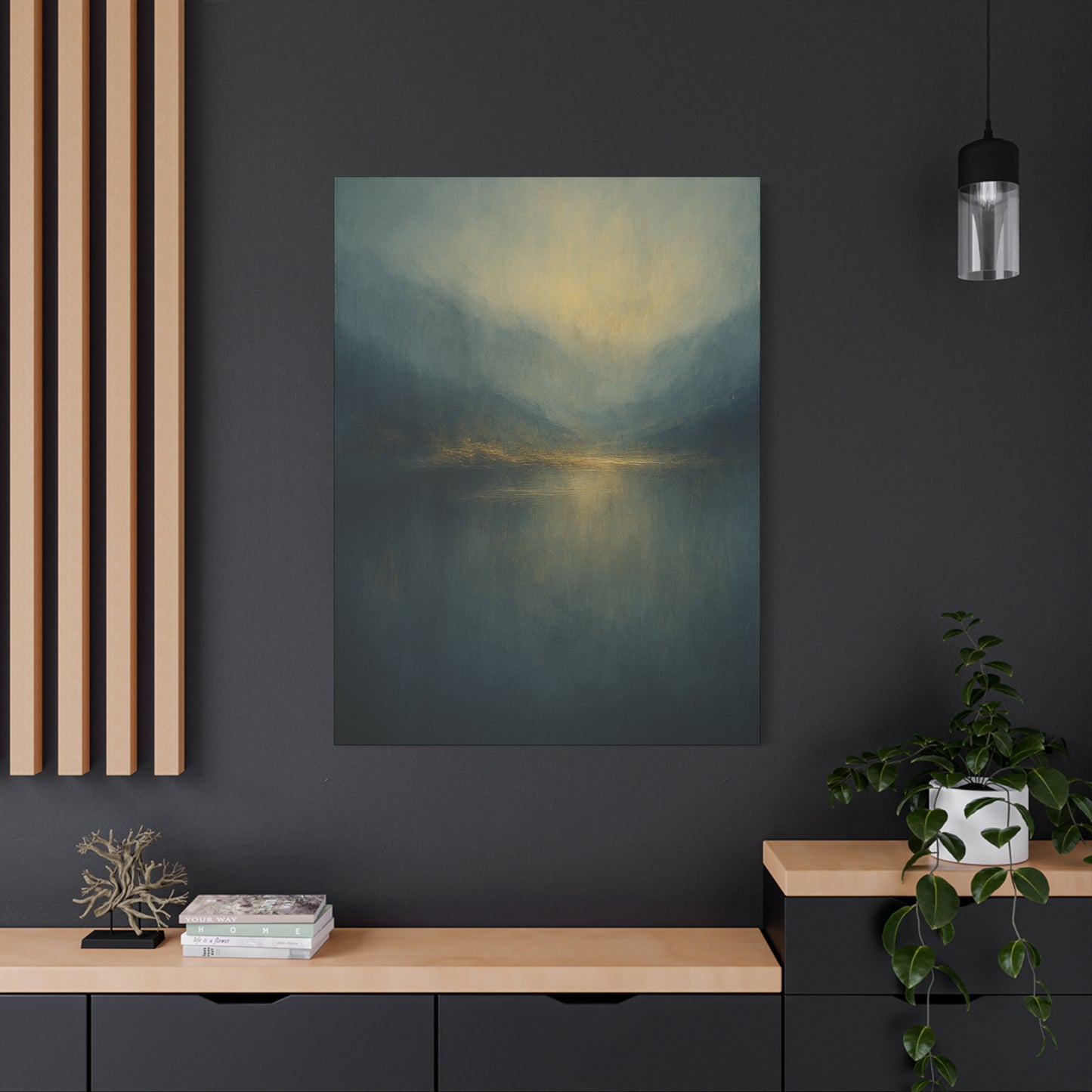 Misty Mountian Sunset-  Abstract landscape Collection-Fine Art Canvas Print