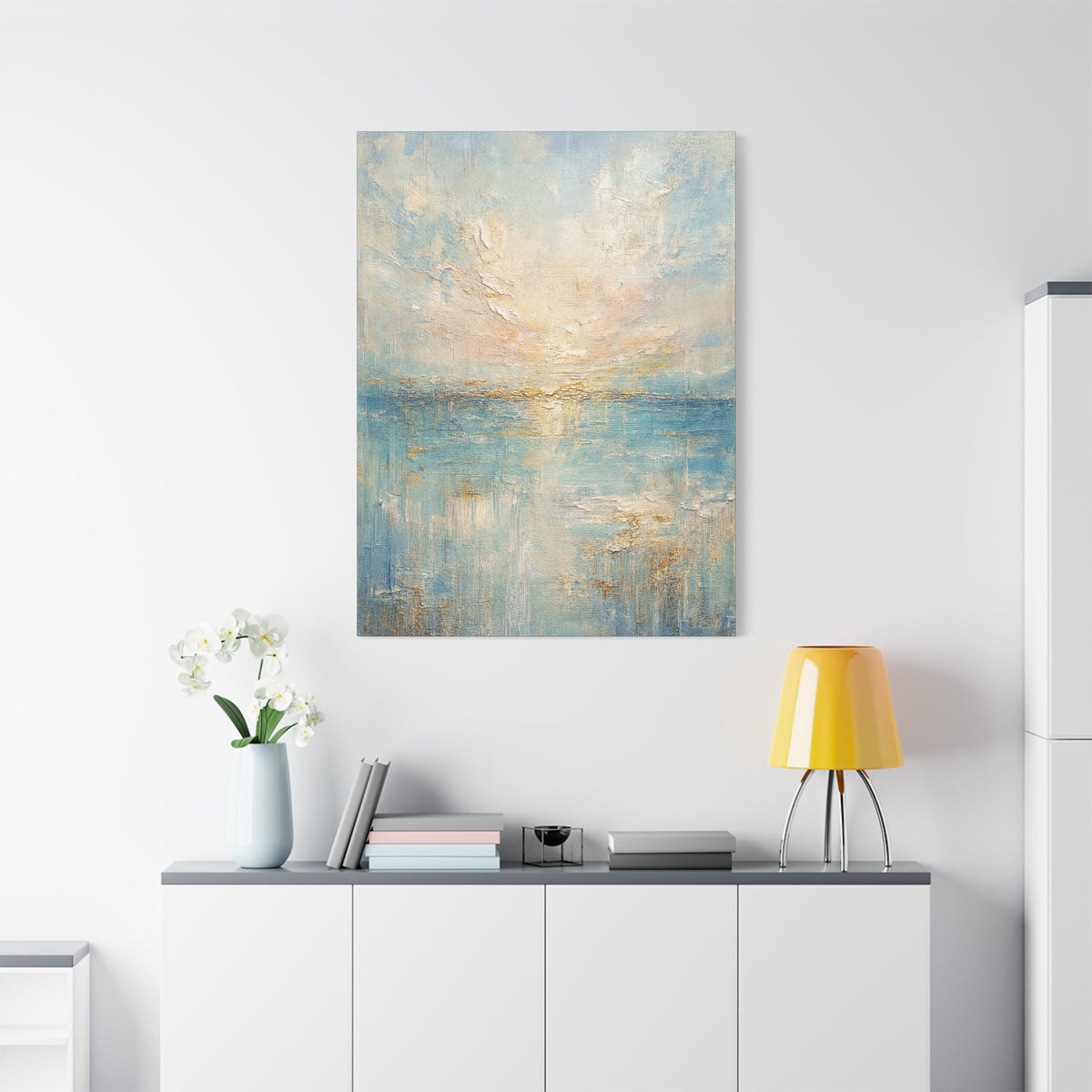 Niebla costera - Colección abstracta Gold Coast - Impresión en lienzo de bellas artes