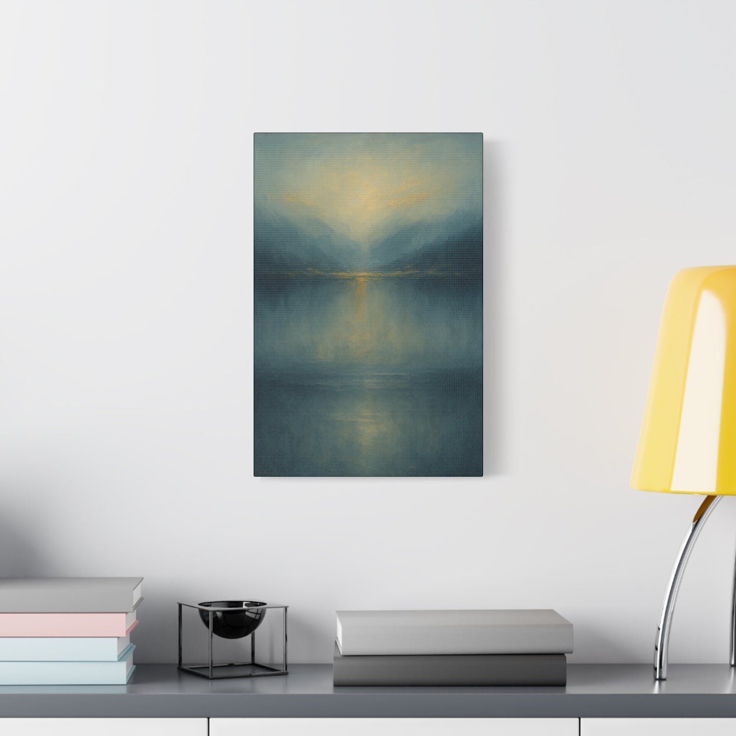 Misty Blue 3 -  Abstract landscape Collection -Fine Art Canvas Print