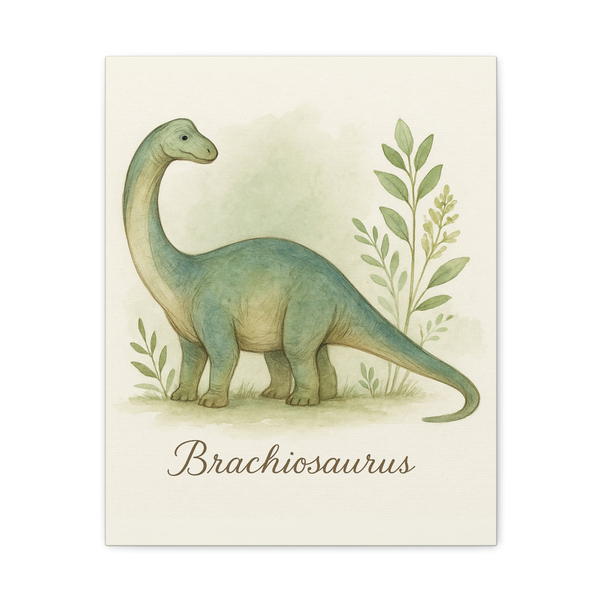 Brontosaurus Jungle Canvas