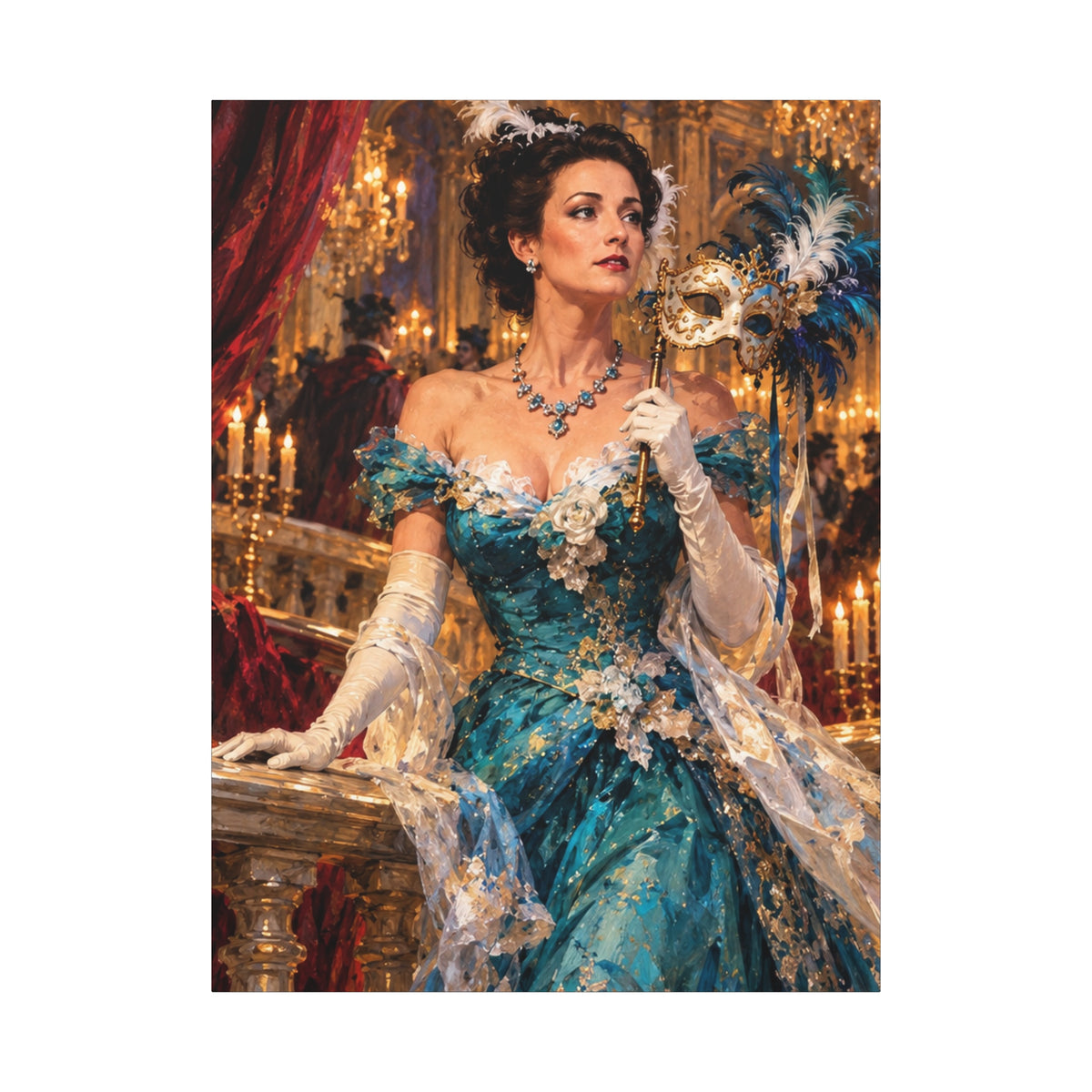 Victorian Masquerade Ball Canvas Wall Art