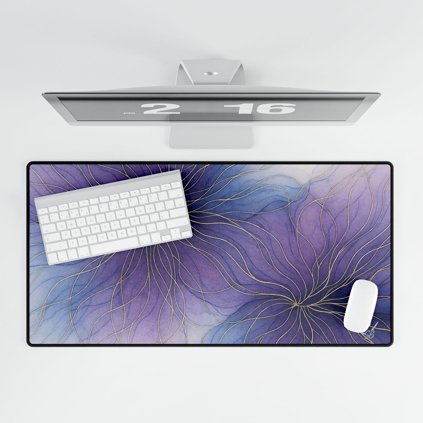 Lilac Dreams — Artistic Collection Acrylic Ink Desk Mat for Home Office
