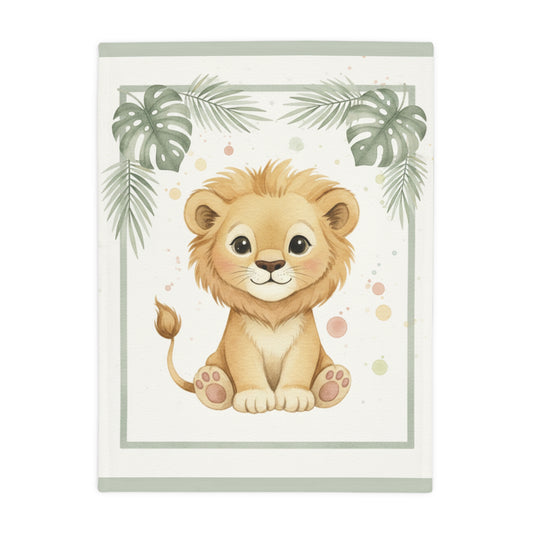 Baby Lion 2- Baby Safari Plush Blanket -Coordinates with Baby Safari nursery items Baby