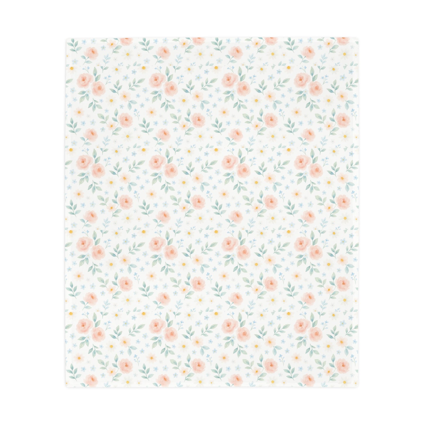 Woodland Friends Floral Country Chic Plush Fleece Blanket