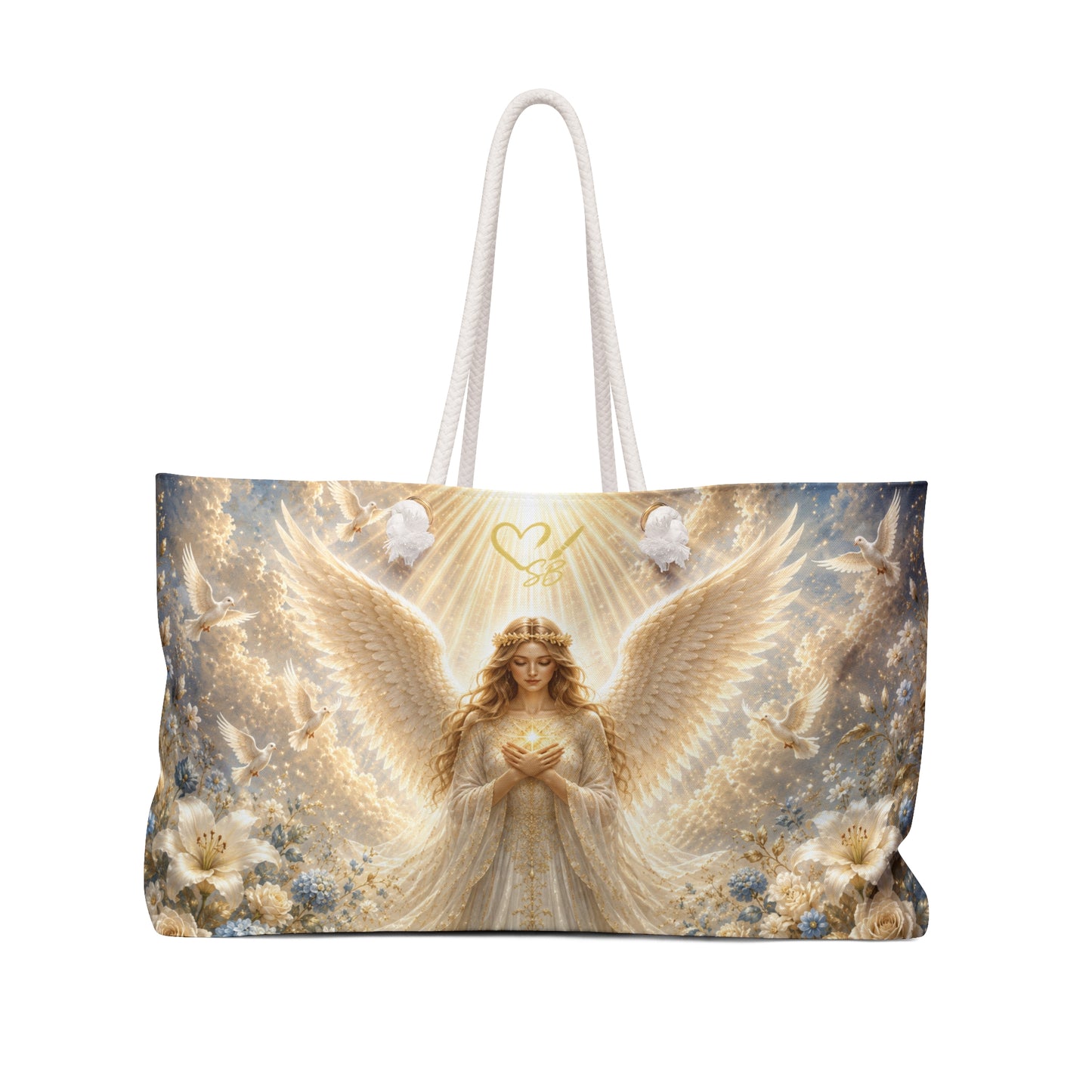 Angel Wings Weekender Bag – Heavenly Guardian Tote for Travel & Gifts