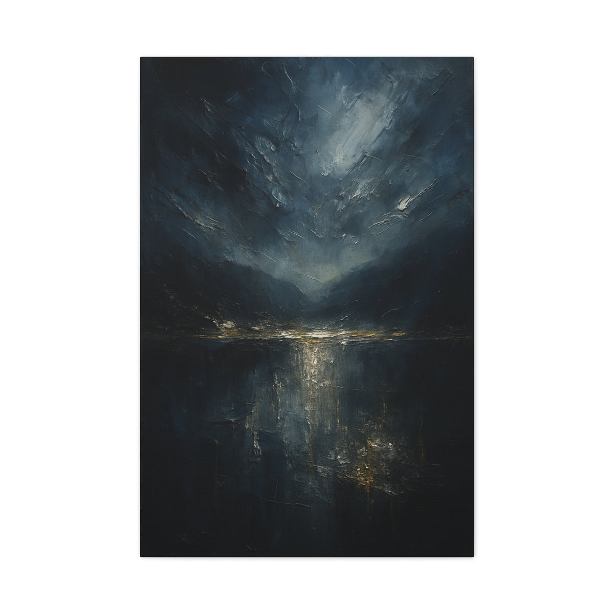 Misty Mountian Evening Solitude-  Abstract landscape Collection -Fine Art Canvas Print