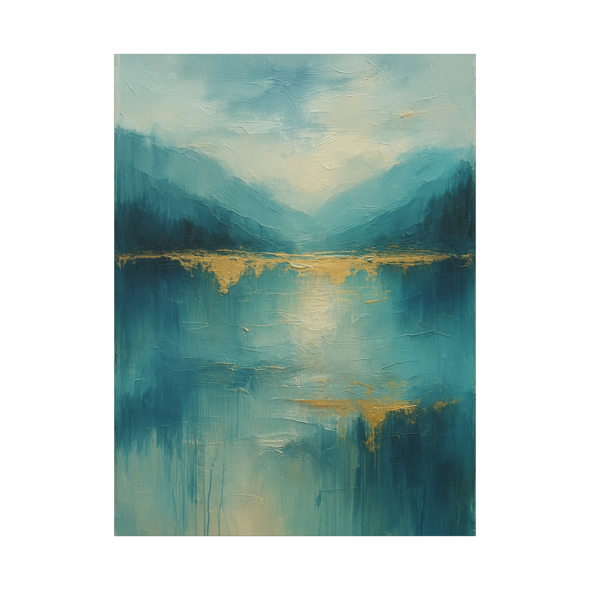 Azul Bruma - Colección de paisajes abstractos - Impresión en lienzo de bellas artes