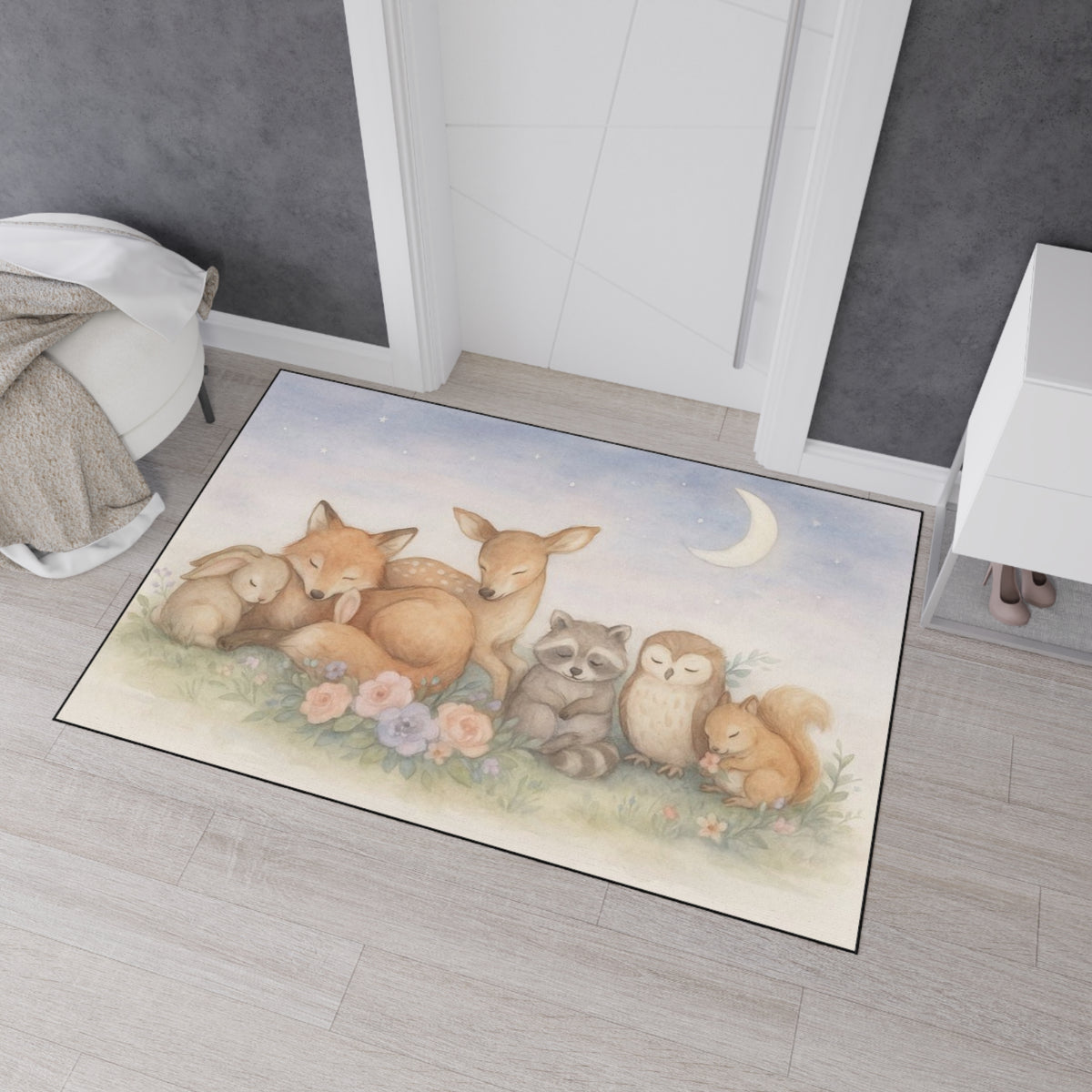 Woodland Friends Nursery Floor Mat — Modern Country Chic