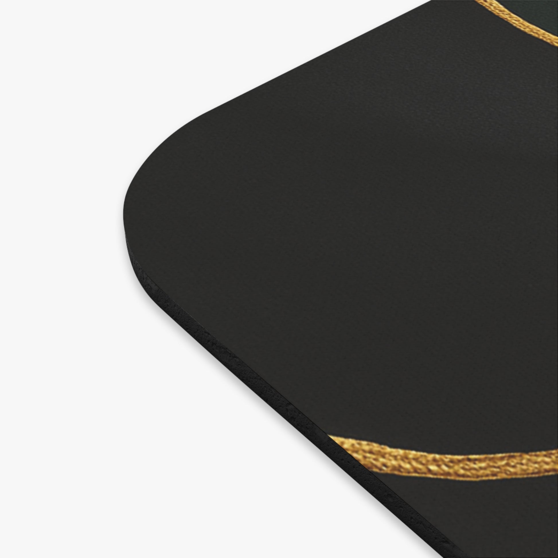 Vivian Artisan Luxe mouse pad surface detail – earthy green burnt orange abstract print with non-slip base by the Soulful Brush
