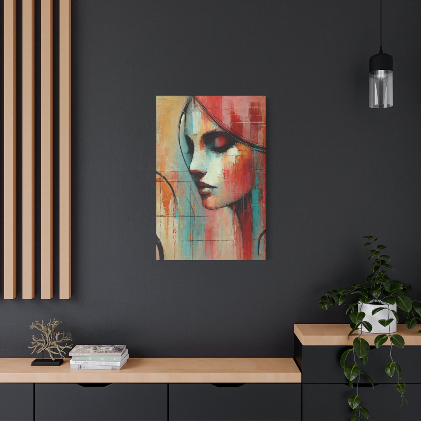 Echoes of Grace -Fine Art Canvas Print - Female Abstract Print - Calming and Modern Artwork