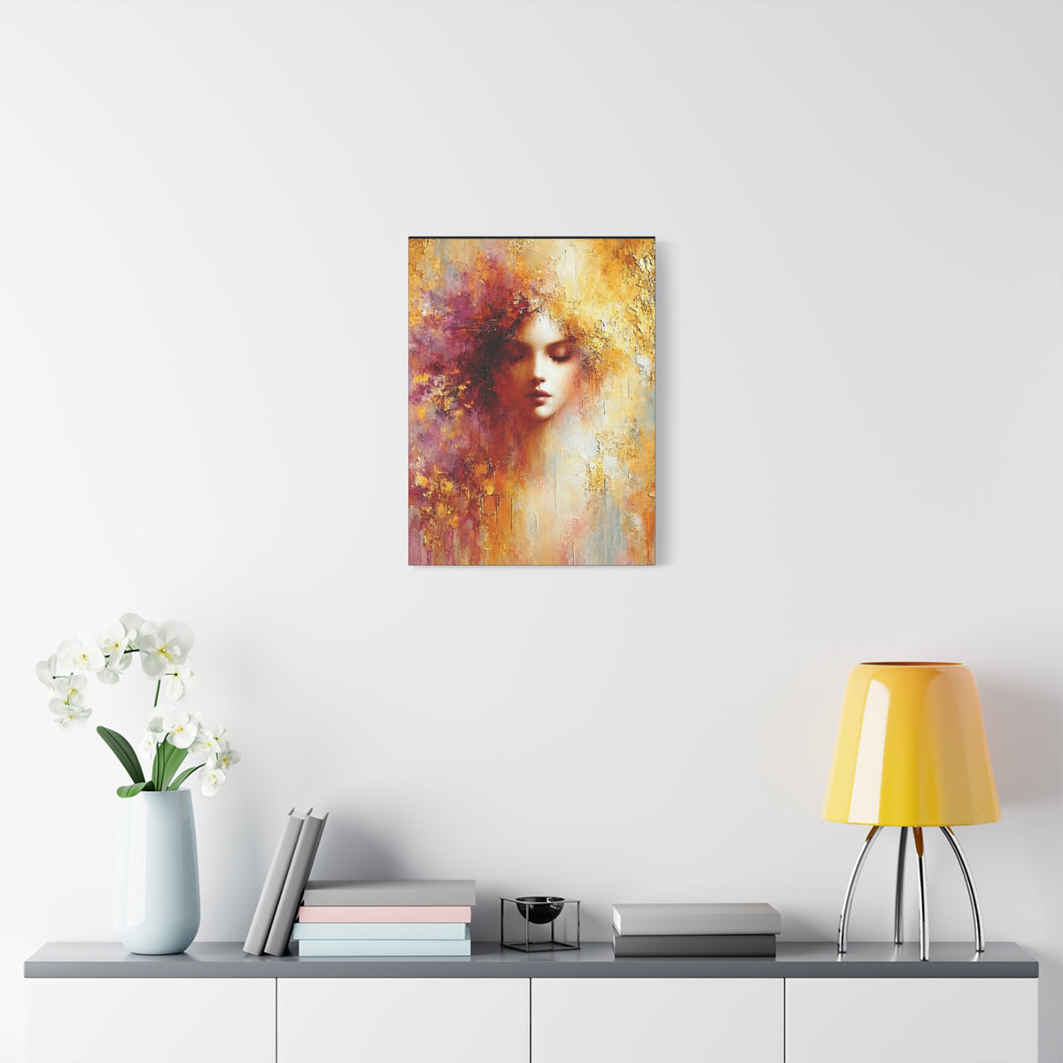 Disuélvete en la Luz — Impresión en Lienzo de Arte Fino — Impresión Abstracta Femenina — Obra de Arte Relajante y Moderna